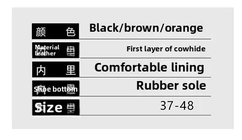 High-end Top-grain Cowhide Korean-style Bean Shoes, Men's Genuine Leather Breathable Business Casual Leather Shoes, Men's Shoes