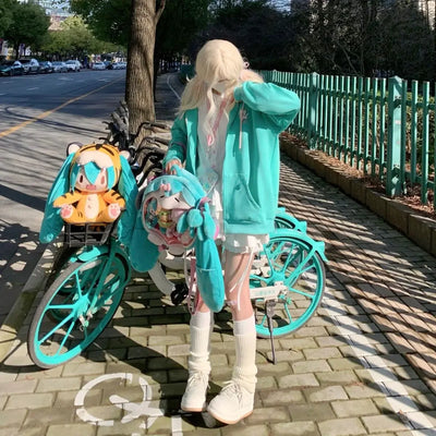 2025 Harajuku Cat Ear Kawaii Zip Up Hoodies Women Japanese Style Cute Hooded Jacket Oversized Sweet Lolita Girly Sweatshirts