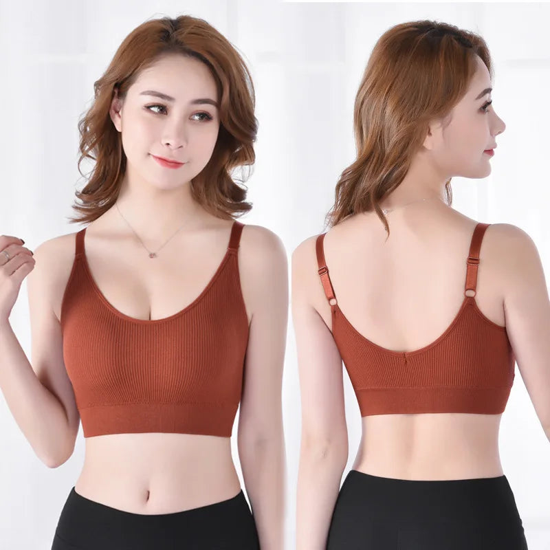 Women Seamless Bra Beautiful Back Sport Underwear Elastic Fitness Crop Top Yoga Vest Breathable Athletic BrassiereCasul Wear
