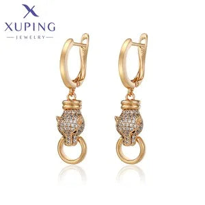 Xuping Jewelry New Arrival Trendy Fashion Серьги Light Gold Color Hoop Earrings for Women Girl Party Gift X001019741