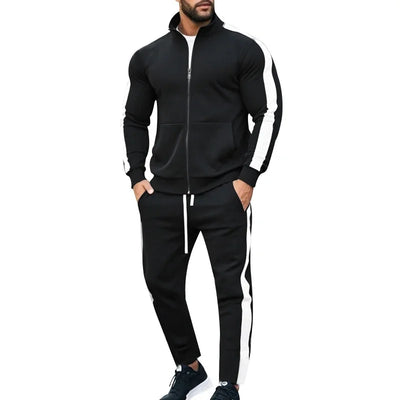 Casual Tracksuits Mens Autumn Fashion Side Striped Jackets And Pants Two Piece Sets For Men Sports Fitness Sweatsuits Streetwear