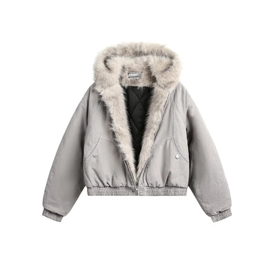 Y2K Winter Warm Clothing Men Women Retro Simple Plush Coat Sportswear New Loose Leather Motorcycle Punk Fur Collar Jacket Couple