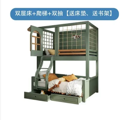 Double Storage Space Children Beds Loft Foldable Bunk Slide Children Beds Design Mueble Infantil Bedroom Furniture