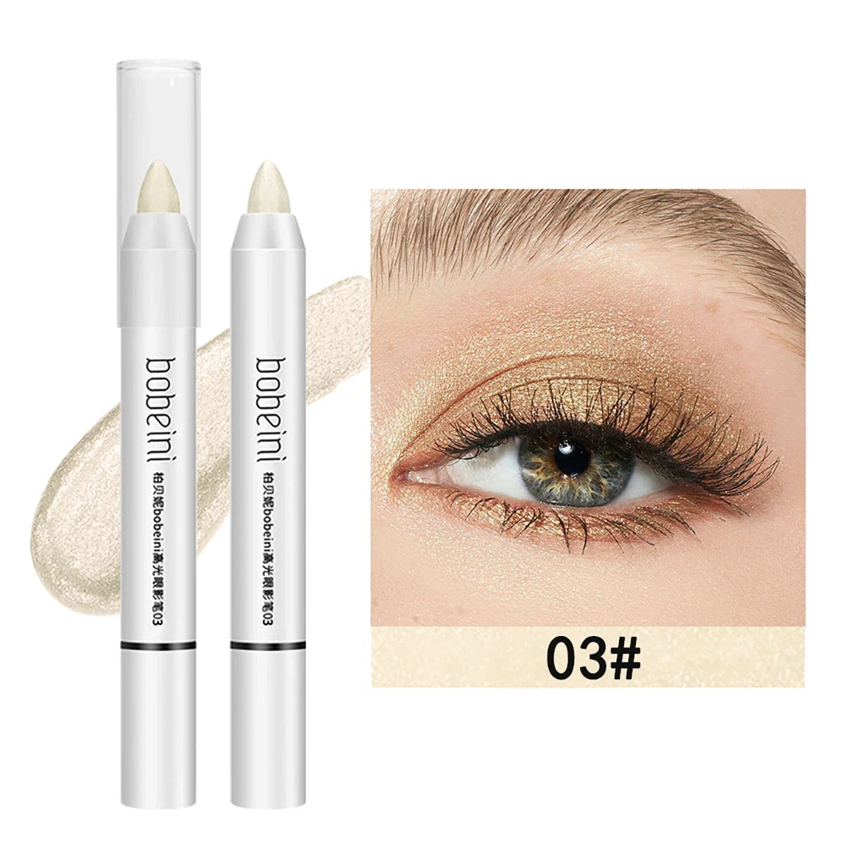 Highlight Eyeshadow Pencil – Waterproof, High-Pigment, Crease-Proof, Matte & Shimmer, One-Swipe Glow for Daily, Party makeup