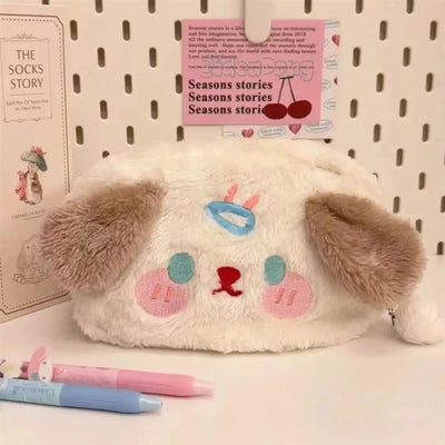 Cartoon Animal Pen Bag Large Capacity Pencil Case Multifunctional Storage Bag Student Gift Stationery Organizer School Supplies