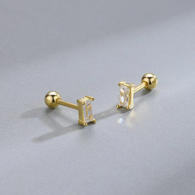 Fashion Multicolor Zircon Crystal Small Hoop Earrings Women Stainless Steel Flower Square Cartilage Earring Piercing Jewelry