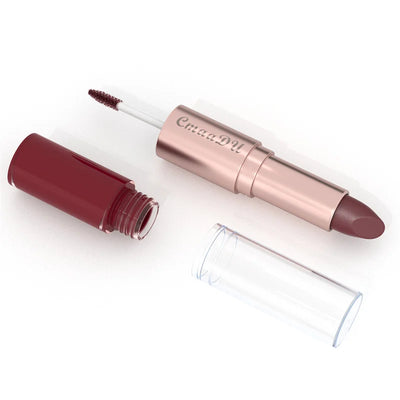 2 In 1 Double-ended Lipstick Lip Liner Pen Matte Pigment Non-stick Cup Skin Color 24H Lasting Waterproof Makeup Beauty Cosmetics