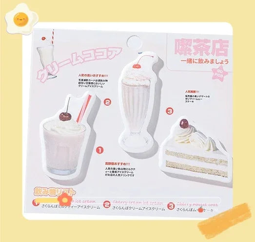 90pcs Cute Memo Pad  Set Welcome To The Teahouse Series  Memo Pad  Kawaii Stationery