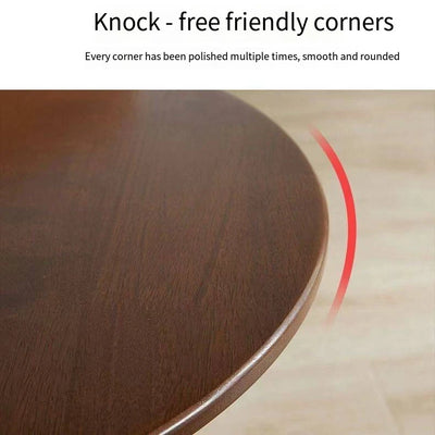 Nordic Style Solid Wood Side Table Sofa Side Table Living Room Small Coffee Table for Small Spaces Bedroom Rustic Walnut