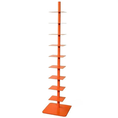 9- Layers Creative Bookcases Iron Rotating Invisible Spiral Bookshelf Living Room Display Shelf Household Corner Room Furniture