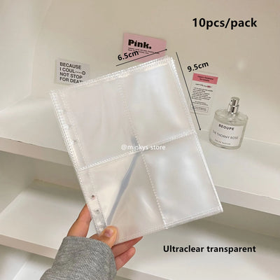 MINKYS 10PCS/Pack Butterfly Little Puppy Kpop Photocard A5 Binder Sleeves Idol Photo Card Holder Photocards Album Storage Bag