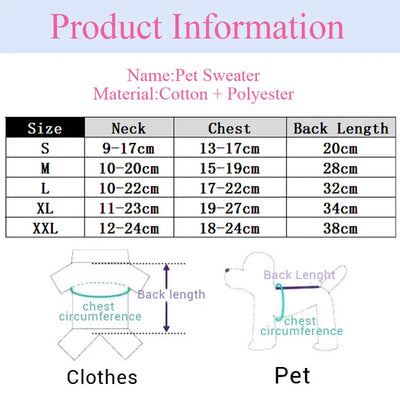 Cat Clothes Gatos Sweater Pet Dog Clothing for Small Medium Puppy  Dogs Cats Winter Warm Coat Teddy Pug  Jacket Soft Vest New