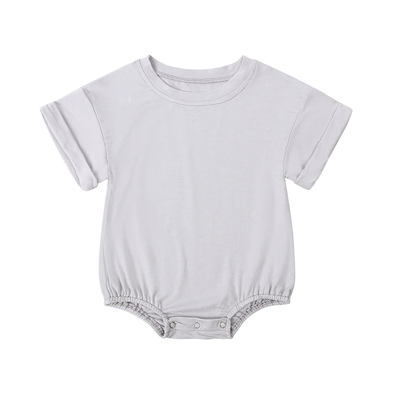 2025 Summer Newborn Baby Clothing Bamboo fiber casual Rompers 3-24M Infnat Boys Girls Jumpsuit Bebe Body Clothes Short Sleeve