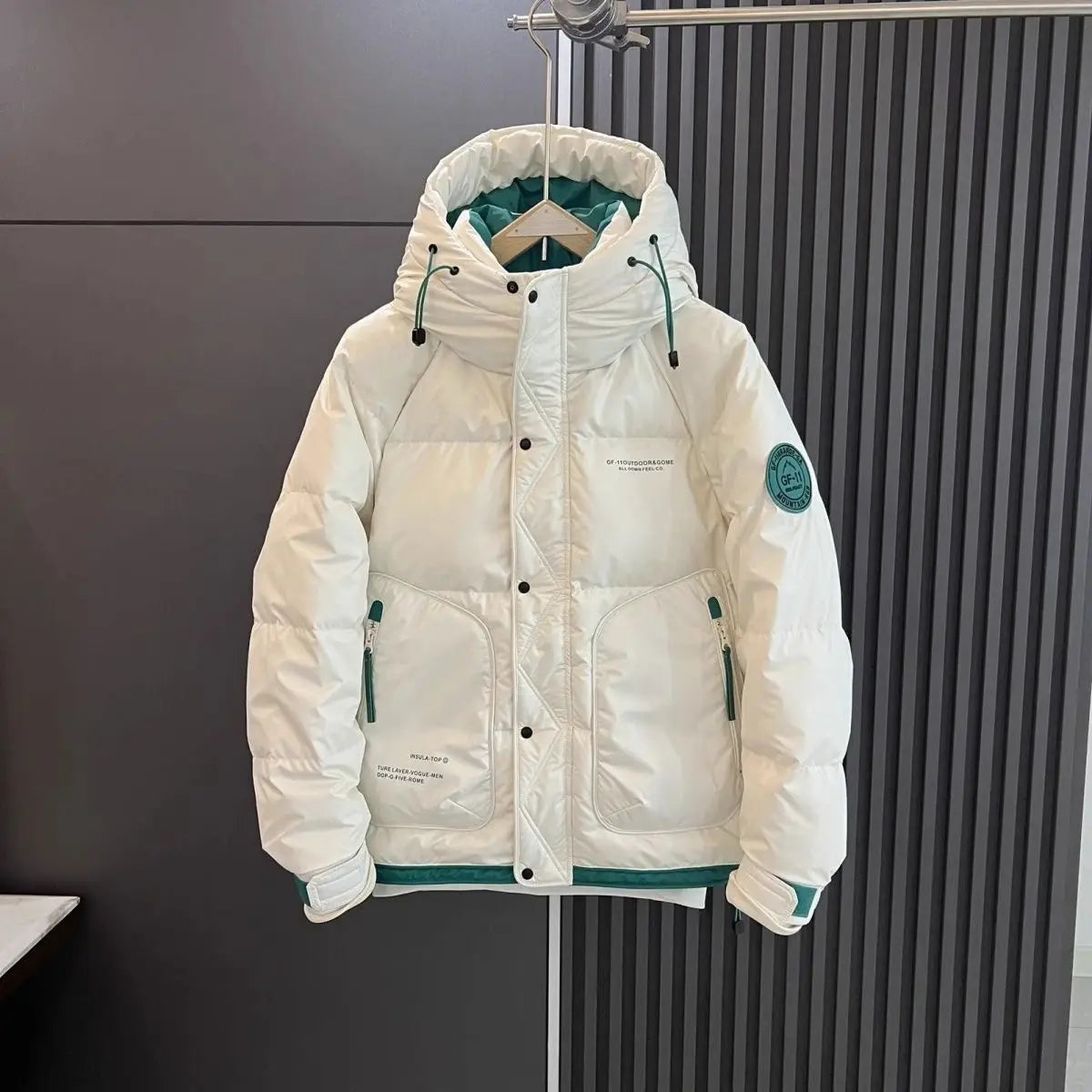 2025 Winter Thick Parkas Handsome Down Jacket Trendy High End Workwear PU Leather Top High Street Outdoor White Duck Down Coat