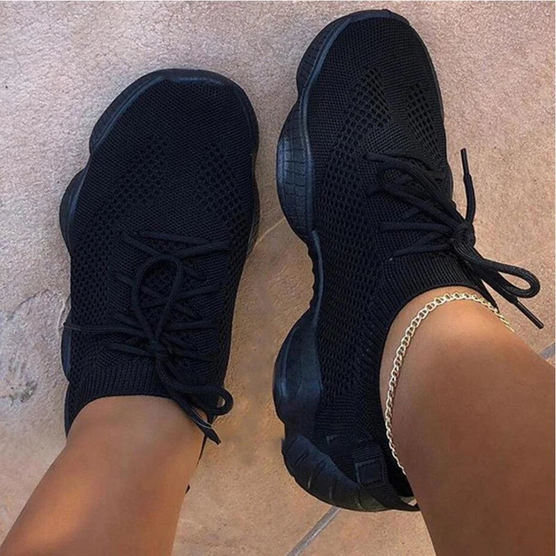 Fitshinling Fashion New Neon Women's Sneakers Athleisure Shoes For Women Lace Up Casual Flats Shoe