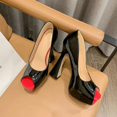 Elegant Pearl Shallow Women's Shoes 2025 Fashion Peep Toe Platform Ladies Thin High Heels Party Dress Pumps Shoes