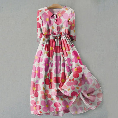 Women Korean Style Dresses Lace Up High Waist Shirt Midi Dress Summer Half Sleeve Trendy A Line Dress Streetwear Y2k Clothing