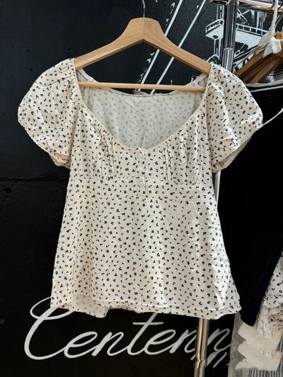 Lace Three-button Plaid Puff Sleeve Short Sleeve T-shirt Women's Summer Sweet Preppy Style Slim Shirt V-neck Short Tops Y2k