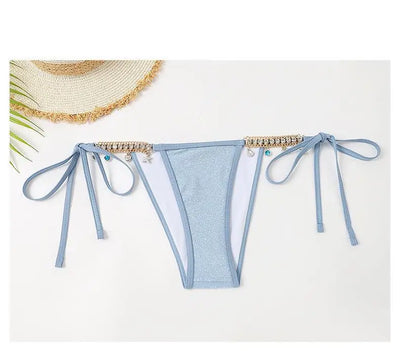 Wire Free Brand Swimwear Women Swimsuit Sexy Halter 3 Pieces Bikinis Set Swimming Beach Suit Beachwear 2025 Summer Brazilian