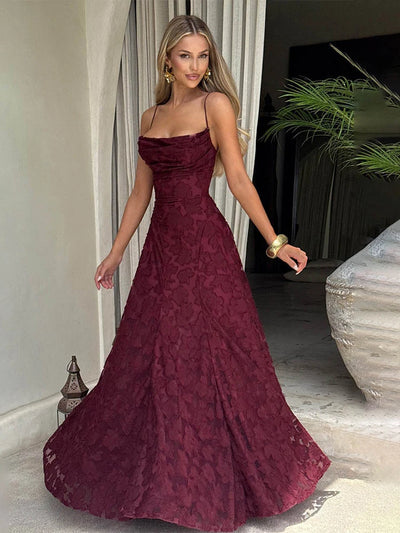 JULISSA MO Sexy Backless Chiffon Bandage Women Maxi Dress Spaghetti Strap Floral Dress Summer Skinny Elegant Party Evening Dress