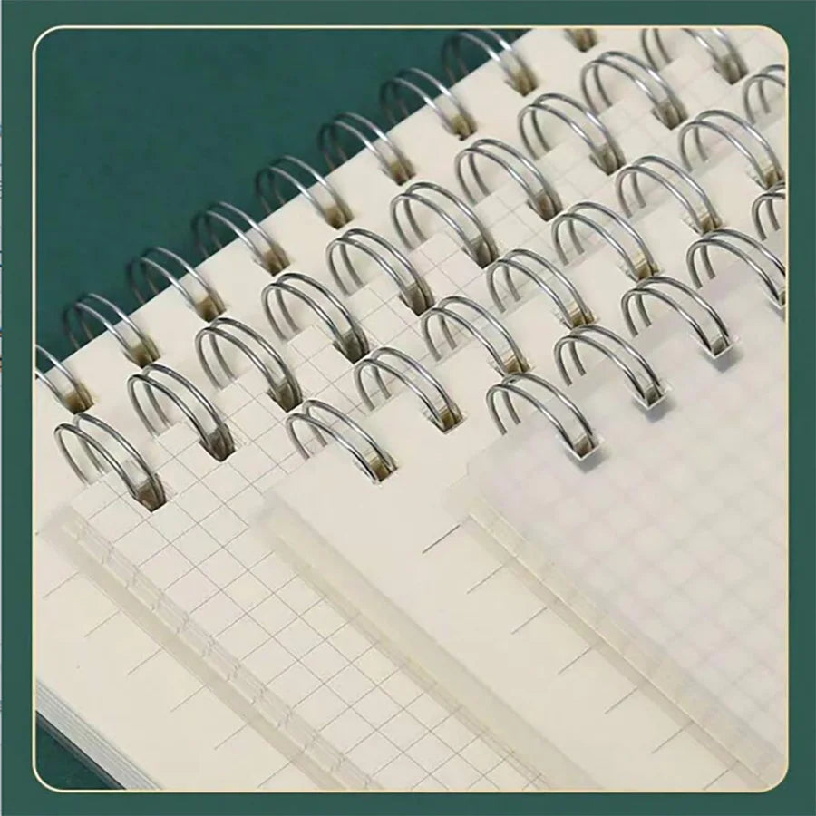 A4 A5 B5 Spiral book coil Notebook 120 Sheets 240 Pages Grid Notebook PP Cover