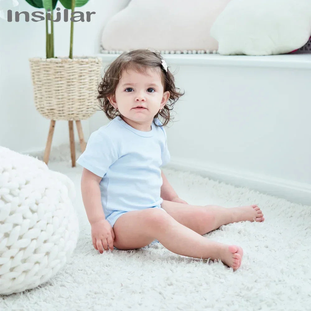 INSULAR Baby Cotton Rompers Infant Soft Jumpsuit Newborn Comfortable Bodysuits Kids Triangle Climbing Clothes Short Long Sleeves