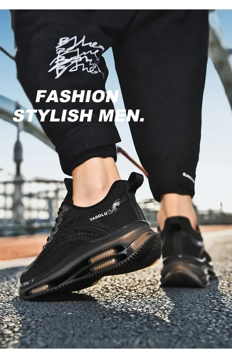 Sneakers Men New Fashionable Thick Soled Anti Slip Shock-absorbing Running Casual Sneakers Summer Mesh Shoes Zapatillas Hombre