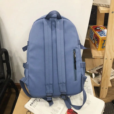 Casual Nylon Student Backpack Canvas Harajuku Shoulders Bag Rucksack Large Capacity School Bag Lady
