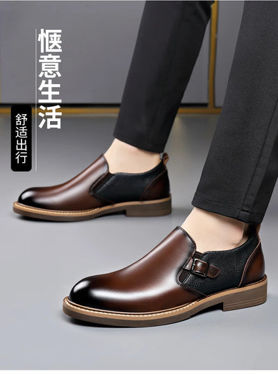 Men's Business Dress Leather Shoes Men's Soft-soled Leather One-pedal 2025 New High-end Casual Shoes Dress for Men Sneakers