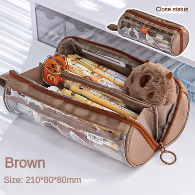 Transparent Pencil Case Creative Simple and Multifunctional Primary and Secondary School Student Stationery Pencil Case