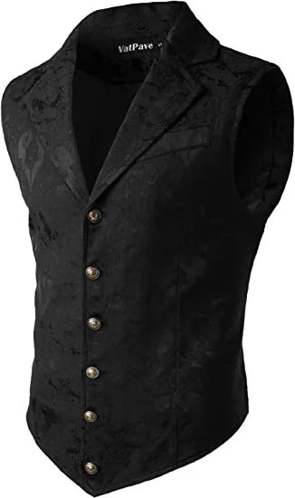 Festivals Men's Retro Vest New Men's Vest Medieval Costume Retro Gothic Specialty Dress Vest Halloween Costume