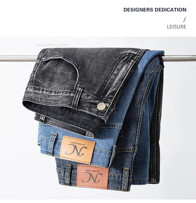 Fashion Men's Straight Denim Shorts Summer Thin Elastic Casual Bermuda Jeans Breathable Fabric Male Clothes Boardshorts