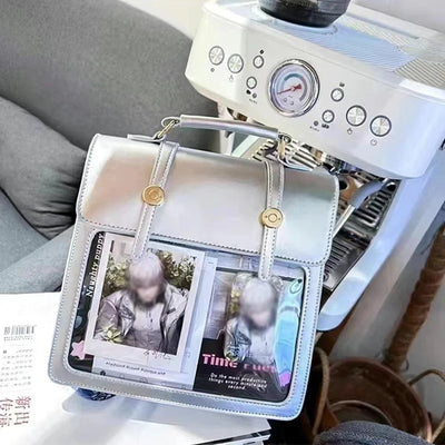 New Japanese Jk Itabag Harajuku Pain Bag For Women PU Transparent Pocket Itabag High School Girls Uniform JK Ita backpack