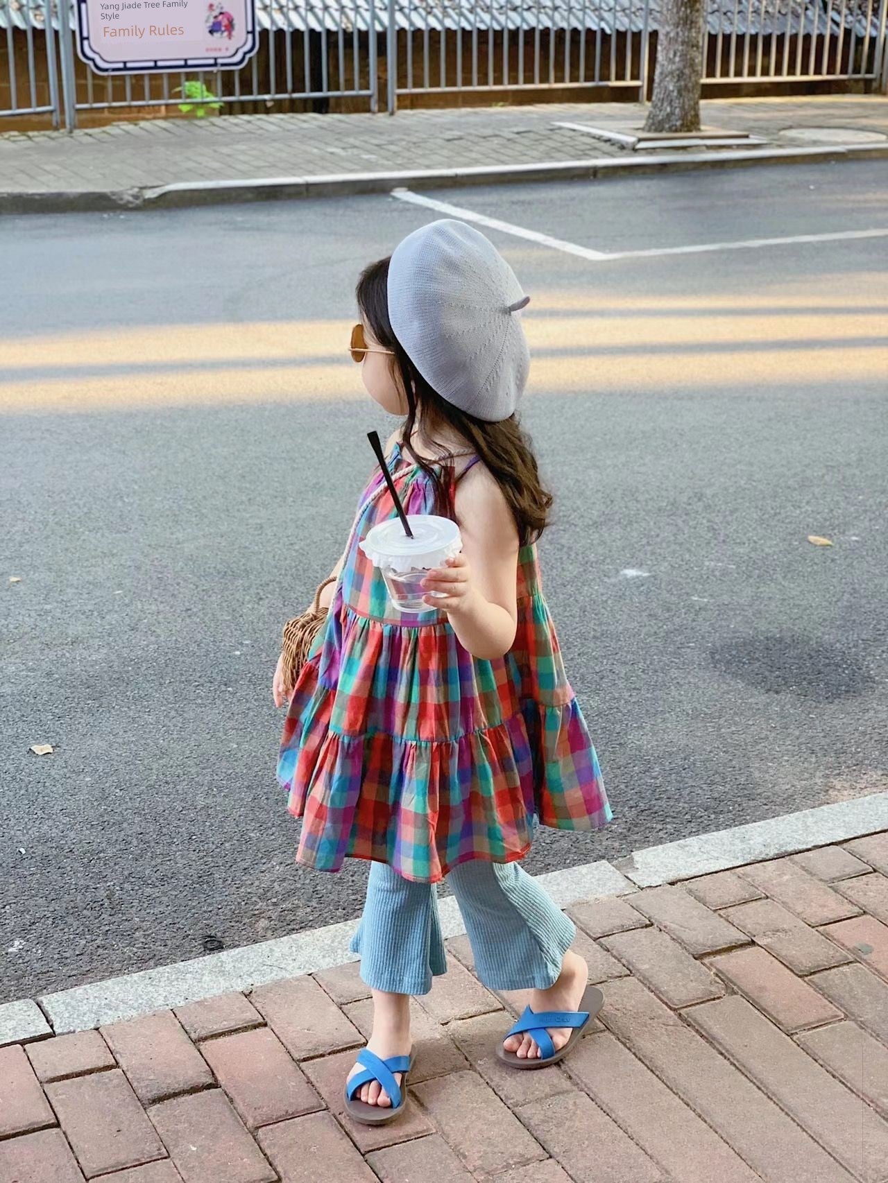Summer Girls Flared Pants Baby Fashionable Overall Dress