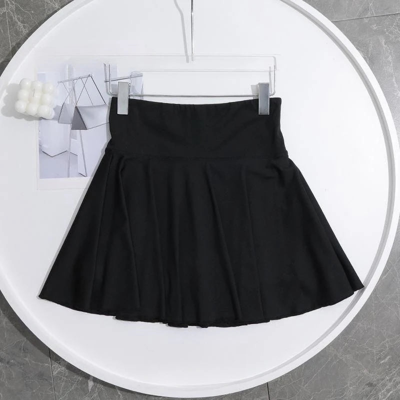 Women's Yoga White Sports Skirt  Fitness Running Tennis  Sexy Slim Pleated Skirt Anti Walking Halter Skirt Women's Clothing
