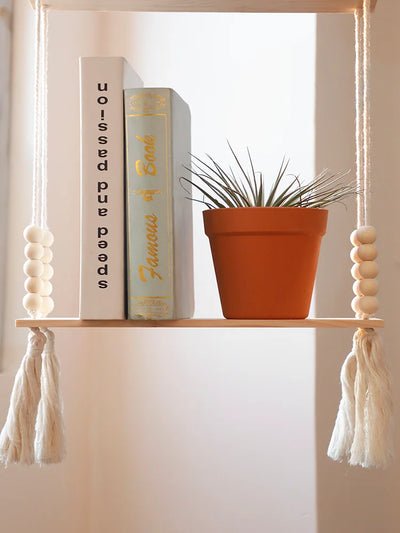 Wooden Storage Rack Wall Hanging Shelves Plant Floating Wall Shelf Rustic Wood Shelves Bedroom Living Room Home Decorations Gift