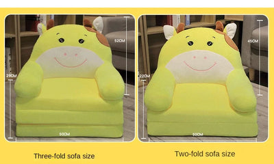 Children Sofa Cute Cartoon Lazy Folding Small Sofa Bed Girl Princess Baby Toddler Dual-purpose Small Child Seat