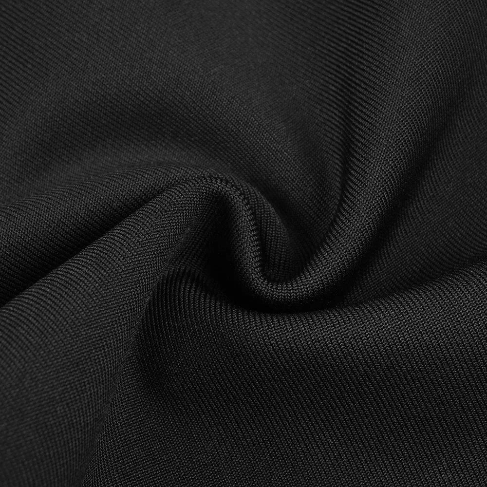 Black Rose Knitted Bandage Dress Women Summer Fashion Diamonds Halter Single Breasted A Line Mini Dress Celebrity Evening Party