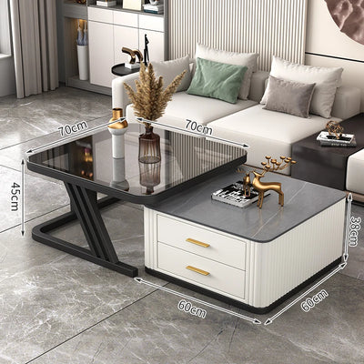 Nordic Aesthetic Coffee Table Living Room Light Luxury Designer Clear Unique Side Table Modern Simple Mesas Bajas Furniture