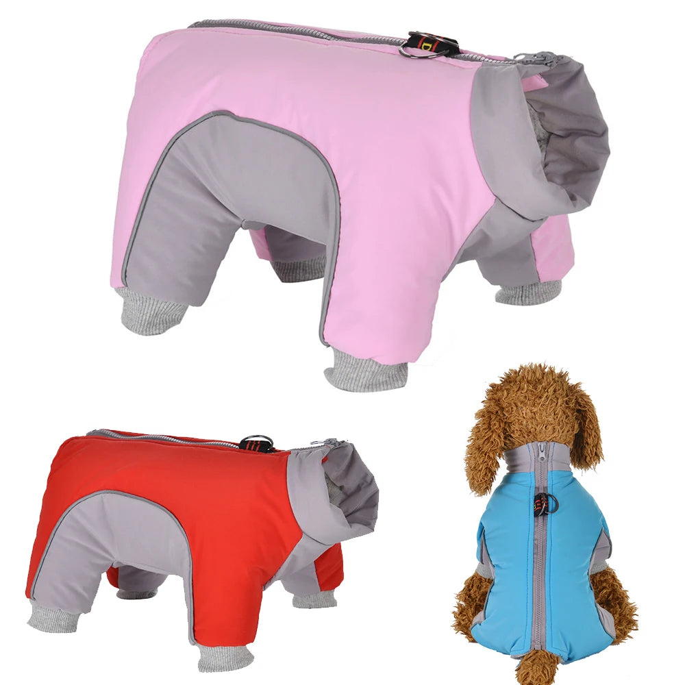 Pet Dog Cozy Clothes For Small Medium Dogs Cats Winter Windproof Puppy Reflective Cozy Jacket Coat Bulldog French Pug Jumpsuit