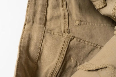 Women's Summer High Waisted Stretchy Denim Shorts Korean Cargo Style Slim Fit Ultra Short Hot Pants with Large Pockets for Dance