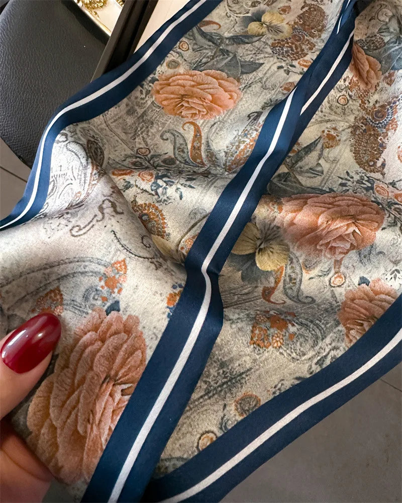 2025 Horse Print Skinny Ribbon Women Scarf Fashoin Hair Hand Wirst Folard Neck Tie Lady Headband Scrunchie Echarpe Silk Scarves