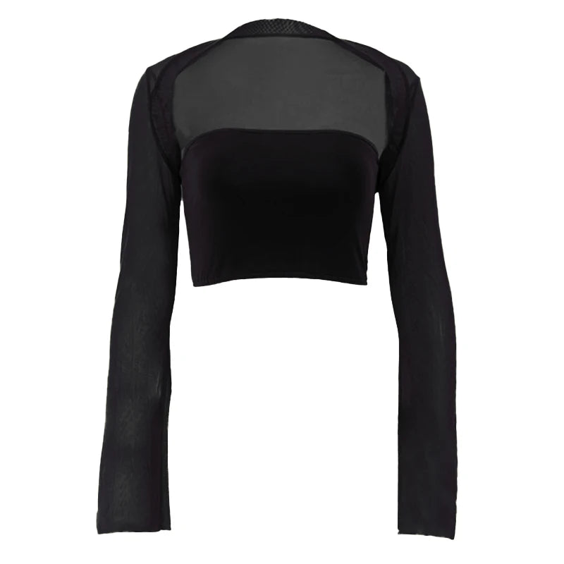 Xingqing 2 Piece Outfit Women Tube Top with Shrug Off Shoulder Sleeveless Vest and Flared Cardigan Shrug y2k Clothes Streetwear