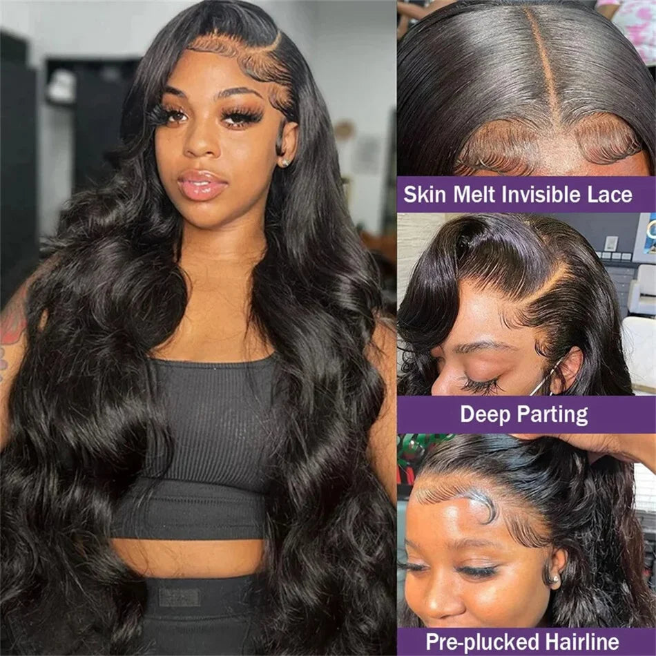 200 Density Body Wave 13x4 Lace Frontal Wig Human Hair 13x6 hd Lace Frontal Wig for Black Women