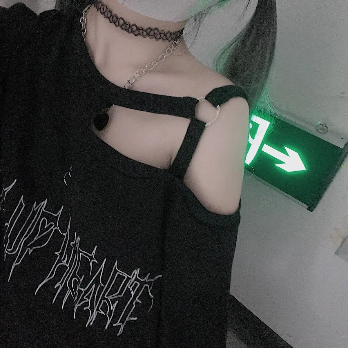 Oversized Tops Harajuku Tshirts Summer Y2k Off Shoulder Japanese T Shirt Women