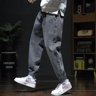New Style Spring Summer Black Blue Cargo Jeans Men Streetwear Denim Jogger Pants Male Baggy Harem Jean Trousers Large Size M-8XL