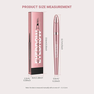 4 Fork Tip Eyebrow Pencil 3D Microblading Waterproof Dark Brown Natural Colour Fine Stroke Magic Eyebrow Pencil 2024 New Ladies