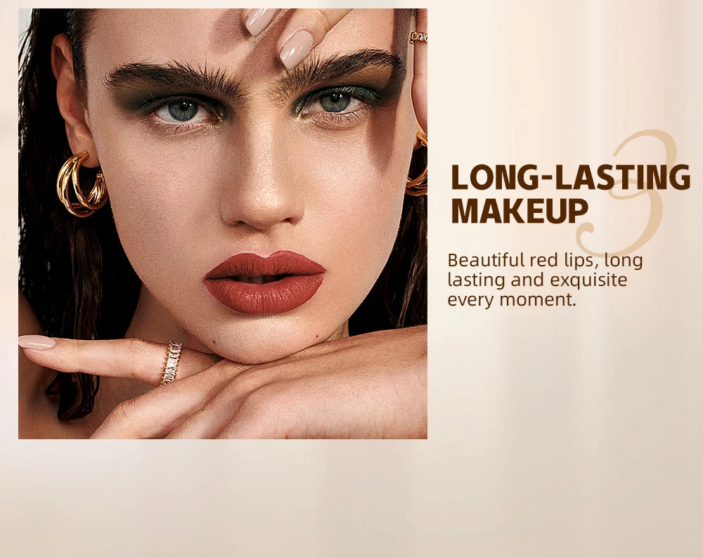 New Velvet Matte Lipstick Long Lasting Waterproof Lipstick Non-Stick Cup Lip Stain Tint Cosmetics Lip Pencil Liner Makeup