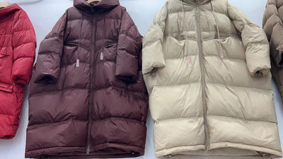 Winter Hooded Drawstring Loose Puffer Jacket Women Solid Oversize Casual Silhouette Long White Duck Down Warm Coat 2024 New Coat