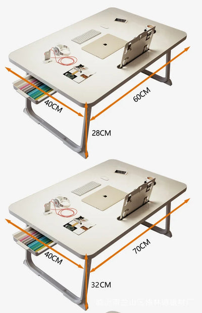 Foldable Simple U-shaped Leg Bed Table Home Dormitory Student Lazy Bed Table Extra Large Cross-border Small Table